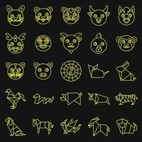 Icon set of chinese zodiac. Chinese Zodiac elements. Icons in dotted style. Good for prints, posters, logo, advertisement, decoration,infographics, etc. vector