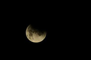 el lleno Luna es visto en el oscuro cielo foto