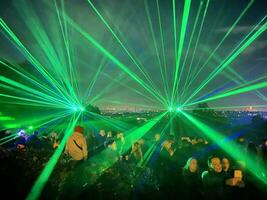 London in the UK on 4 November 2023. A view of the Laser show at Alexandra Palace photo