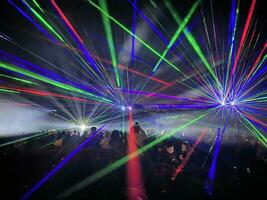 London in the UK on 4 November 2023. A view of the Laser show at Alexandra Palace photo