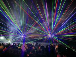 London in the UK on 4 November 2023. A view of the Laser show at Alexandra Palace photo