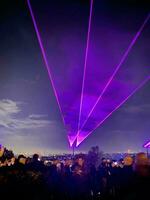 London in the UK on 4 November 2023. A view of the Laser Show at Alexandra Palace photo