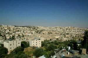 A panoramic view of Hebron in Israel photo