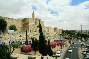 Jerusalem in Israel on 9 May 2021. A view of the Jerusalem Walls photo