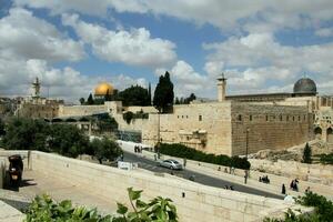 A view of Jerusalem showing the Dome of the Rock photo