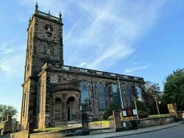 Whitchurch in Shropshire in the UK on 4 June 2021. A view of St Alkmund's Church photo