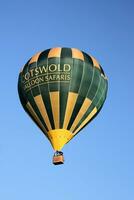 Oswestry in the UK on 18 May 2021. A view of a Balloon in flight photo