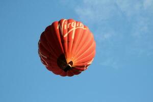 Oswestry in the UK on 18 May 2021. A view of a Balloon in flight photo