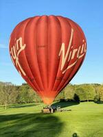 Oswestry in the UK on 18 May 2021. A view of a Balloon about to take off photo