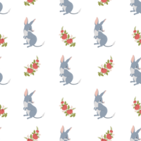 Seamless pattern bilby Australian animal png