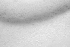 Abstract white soap foam bubbles texture background photo