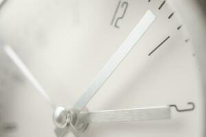 close up of silver metal clock photo