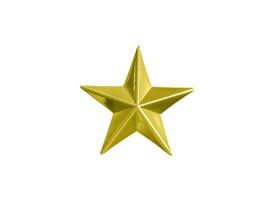 golden Christmas star jewels sticker isolated on white background photo