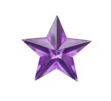 purple star jewels sticker isolated on white background photo