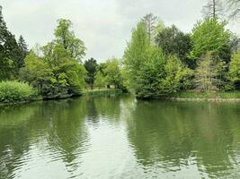 A view of a Park in London on a cloudy day photo