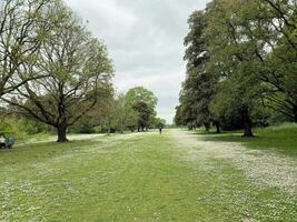 A view of a Park in London on a cloudy day photo