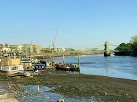 A view of the River Thames at Hammersmith showing the bridge photo