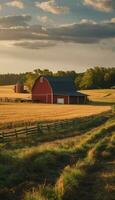 AI generated Harmony on the American Farm Capturing the Spirit of Rural Life photo