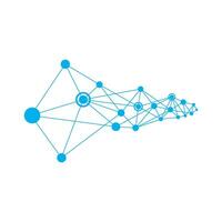 Polygonal Space Background with Connecting Dots and Lines vector