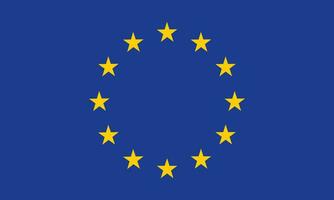 The flag of the European Union, the European Union. vector