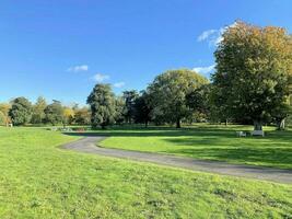 un ver de un parque en Londres demostración el otoño colores foto