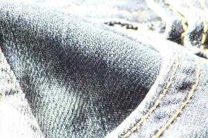 Close-up of blue jeans and denim details. photo