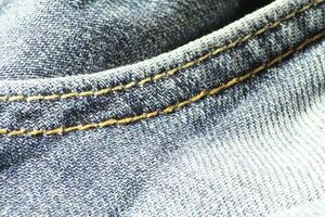 Close-up of blue jeans and denim details. photo