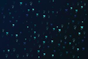 Valentine pattern with love heart star doodles vector