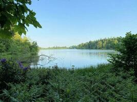 un ver de blake mero lago cerca ellesmere en Shropshire foto