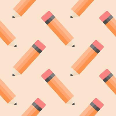 pencil seamless pattern vector illustration. Vector kids pattern , Back to school . Design for fashion , fabric, textile, wallpaper, cover , wrapping and all prints