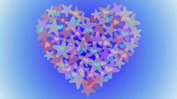 Pastel star, heart shape motion graphic video