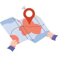 Map navigation Illustration Which Can Easily Modify Or Edit vector