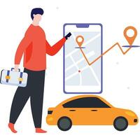 Car Location Illustration Which Can Easily Modify Or Edit vector