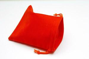 Red bag isolated on white background with clipping path,shallow dof photo