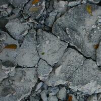 Cracked concrete wall as a background, closeup of photo. photo