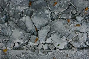 Concrete texture with cracks and holes. Abstract background for design. photo