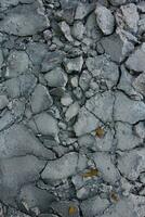 Dry cracked ground texture background, closeup of photo with selective focus