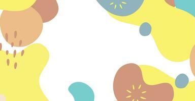 Abstract background various shapes and doodle objects pastel color vector