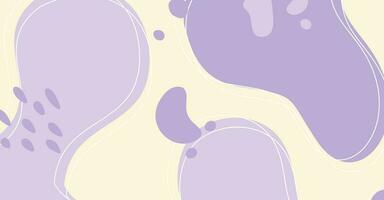 Abstract background various shapes and doodle objects pastel color vector