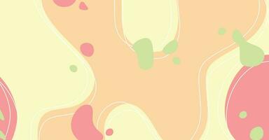 Abstract background various shapes and doodle objects pastel color vector