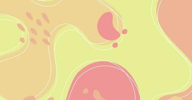 Abstract background various shapes and doodle objects pastel color vector