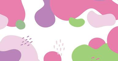 Abstract background various shapes and doodle objects pastel color vector