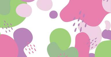 Abstract background various shapes and doodle objects pastel color vector