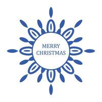 Christmas snowflake frame. Greeting card, template for congratulations. vector