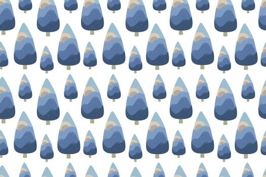 sin costura invierno modelo. resumen congelado arboles en un blanco antecedentes. para Navidad tarjeta, envase papel, fiesta textil vector