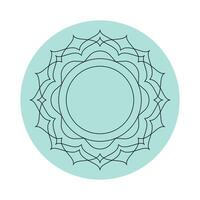 Vector illustration. Mandala on a white and blue background