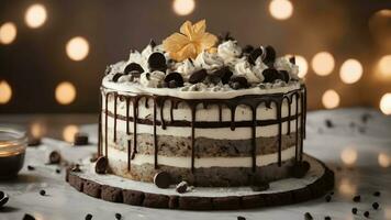 Cookies and Cream Cake With Chocolate Ganache photo