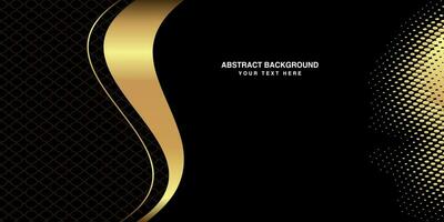 luxurious Abstract Background design illustration, Black and Golden Background creative vector