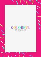 Realistic 3D sprinkles colorful design vector