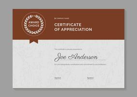 red modern certificate of appreciation template design vector